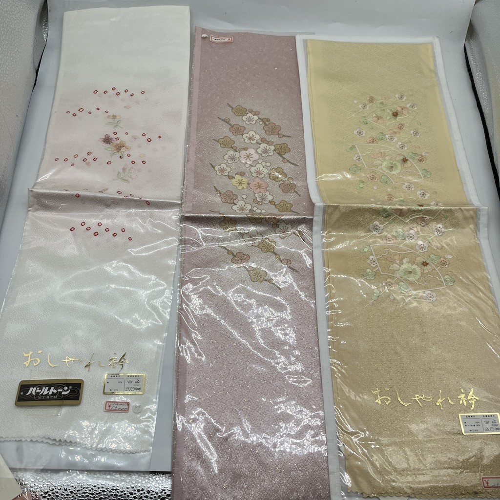 新品 未使用 高級 半襟 9点 着物 正絹 シルク 絹 100% 和服 和装 まとめてセット パールトーン加工 呉服屋セール 畠YY0131-9_画像8