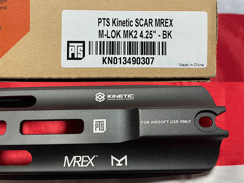 PTS kinetic SCAR MREX M-LOK Mk2 4.25インチ エクステンションレール レイル ブラック 3インチアウターバレルエクステンションピース付きの画像2