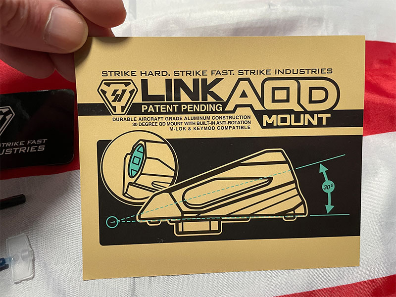 実物 STRIKE INDUSTRIES LINK Angled QDスリングマウント アタッチメントポイント 30度傾斜 M-LOK Keymod 両対応 FDE フラットダークアースの画像6