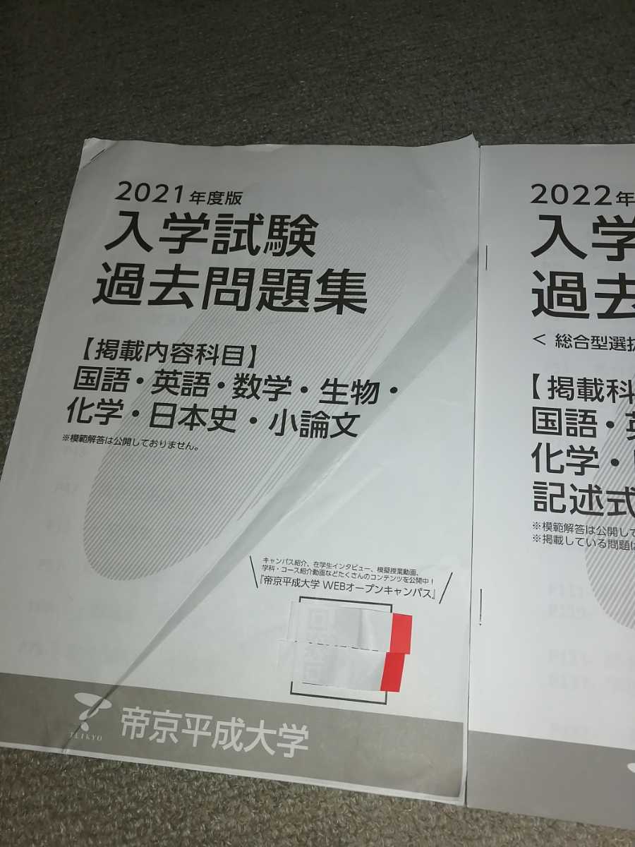 帝京平成大学　赤本　入学者選抜　過去問題集　2021年　2022年　2023年　過去問　_画像5