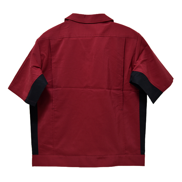 新品 PETICOOL ワークブルゾン SS XS レッド 半袖 ジャケット オーウィッシュ 赤 未使用 作業着 メンズ レディース 男女兼用 ボルドー