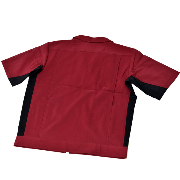 新品 PETICOOL ワークブルゾン S レッド 半袖 ジャケット オーウィッシュ 赤 未使用 作業着 メンズ レディース 男女兼用 ボルドー