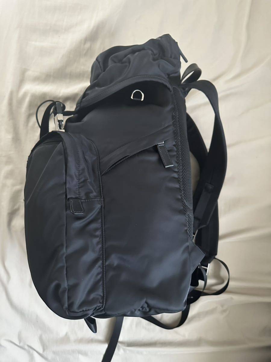 美品 prada プラダ 2VZ019 backpackリュック バックパック Re-Nylon サフィアーノレザー メンズ_画像6