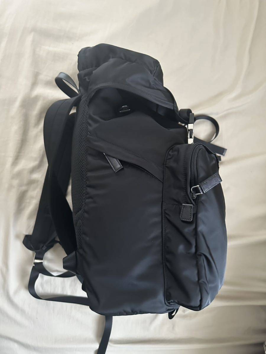 美品 prada プラダ 2VZ019 backpackリュック バックパック Re-Nylon サフィアーノレザー メンズ_画像5