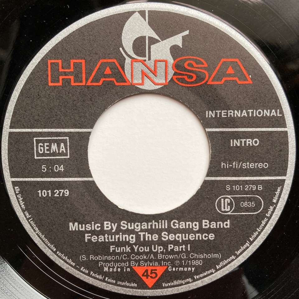 【試聴 7inch】Sugarhill Gang Band Featuring The Sequence / Funk You Up (Part 2) 7インチ 45 MURO koco RAP45 フリーソウル_画像3