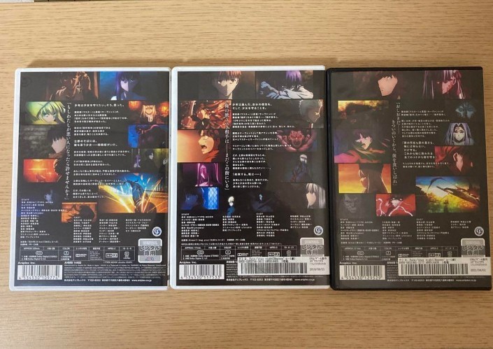 【ケースなし】　Fate/stay night Heaven's Feel 劇場版 DVD 　三部作　セット　DVDのみ　Aimer　梶浦由記_画像2