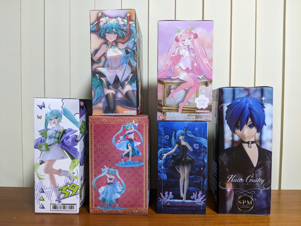 初音ミク フィギュア まとめ売り 6点セット 桜ミク2024 AMP+ Birthday 2023ver. アラビアン ver. SPM KAITO−ギルティ 深海少女 他6点_画像3