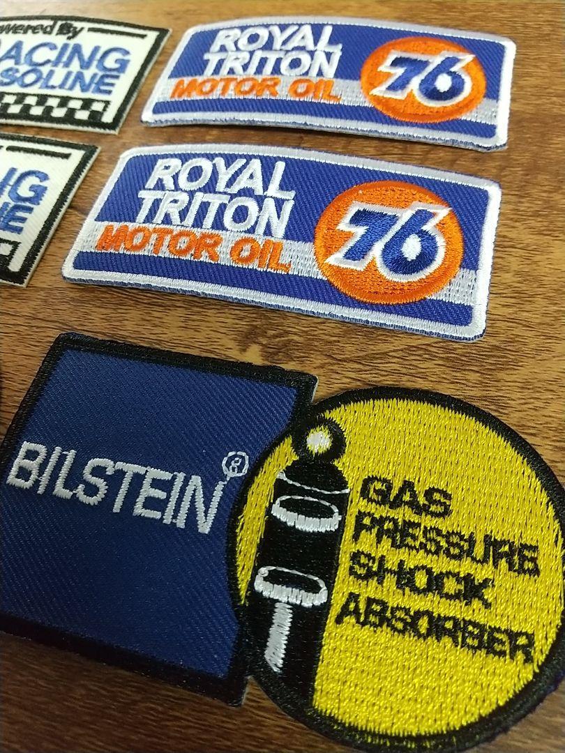 即決　新品　送料無料　ワッペン　６枚セット　モーターオイル　USA　７６　ガソリン　刺繍アイロン　パッチ　BILSTEIN　GAS　_画像3