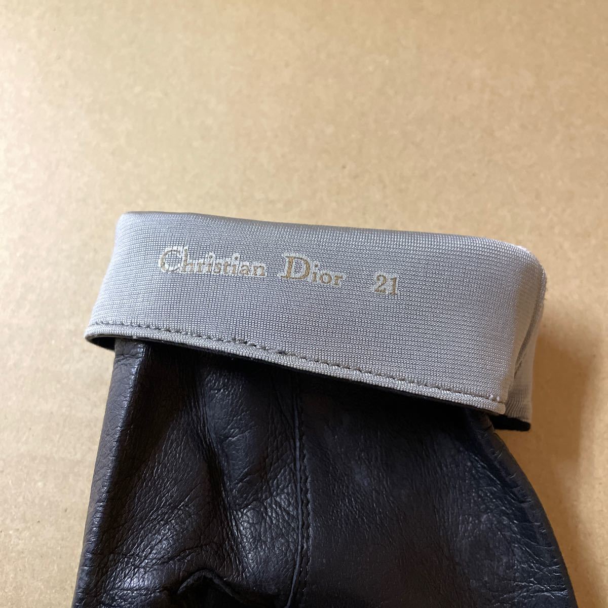 クリスチャンディオール Christian Dior グローブ 手袋 レザー ブラック_画像6