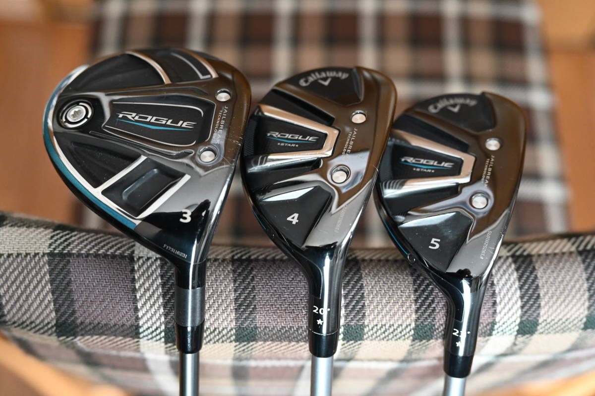 ☆★☆Callaway ROUGUE　３Ｗ・４Ｕ・５Ｕ　３本セット格安【状態良好です】個人出品☆★☆_画像1