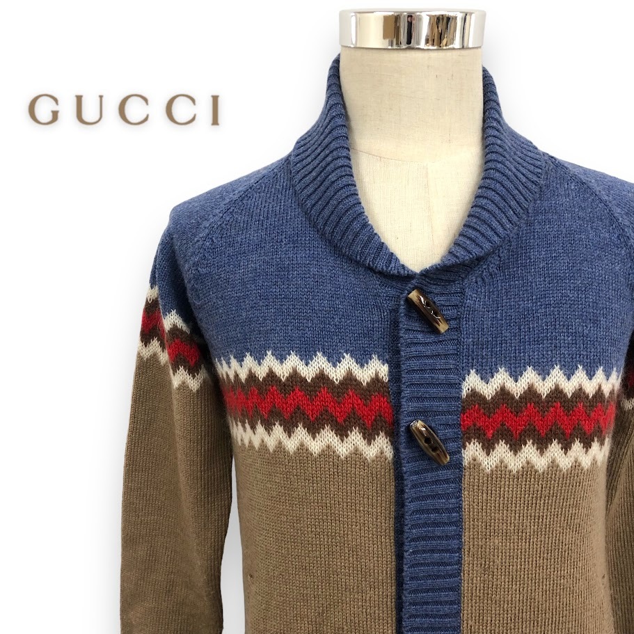 【ITJOGV3OPSYO】GUCCI グッチ「大人もOK」キッズ 12サイズ ニット セーター プルオーバー_画像1