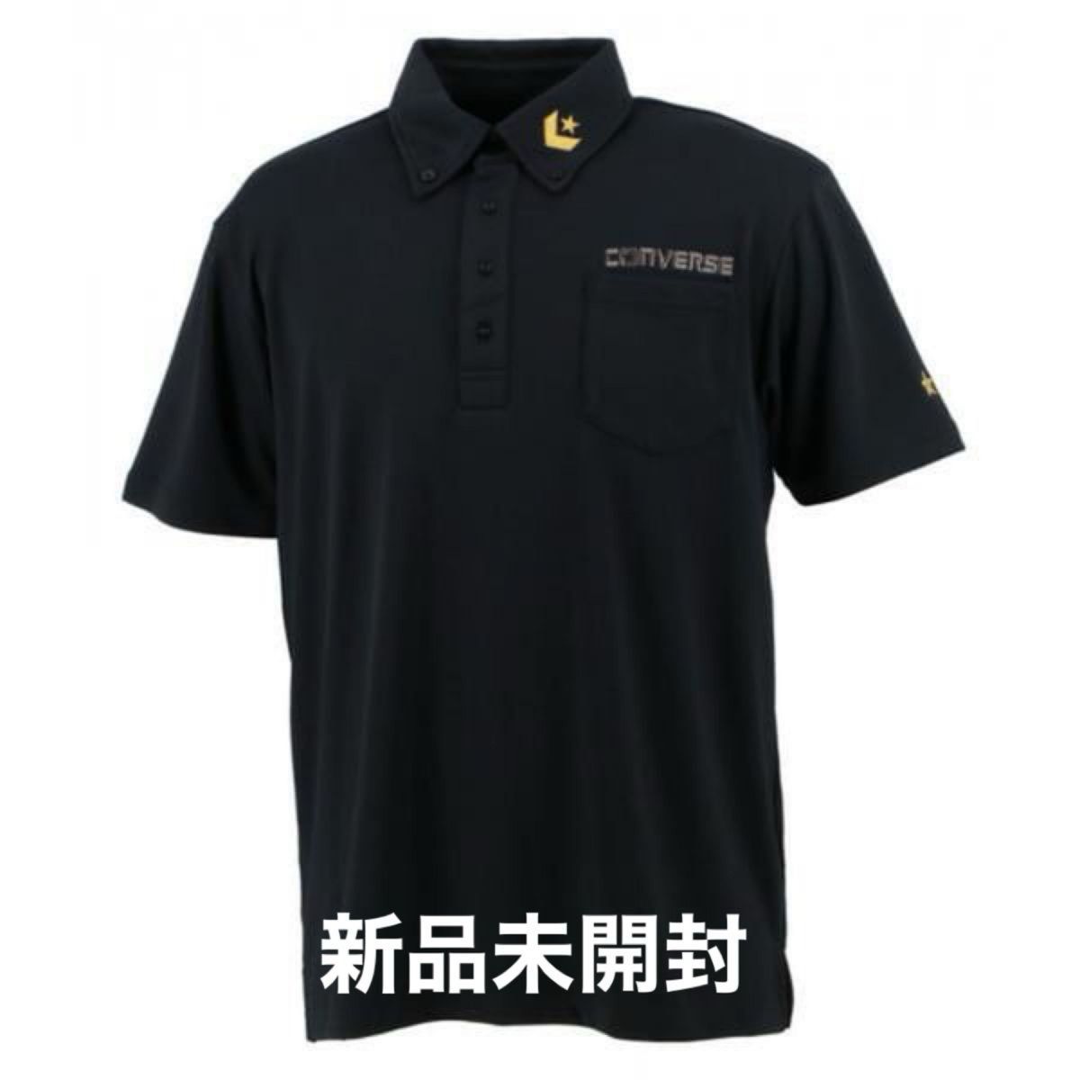 converse 最上級モデルゴールドシリーズ ボタンダウンポロシャツ　ブラック　Mサイズ　4,950円→2,980円