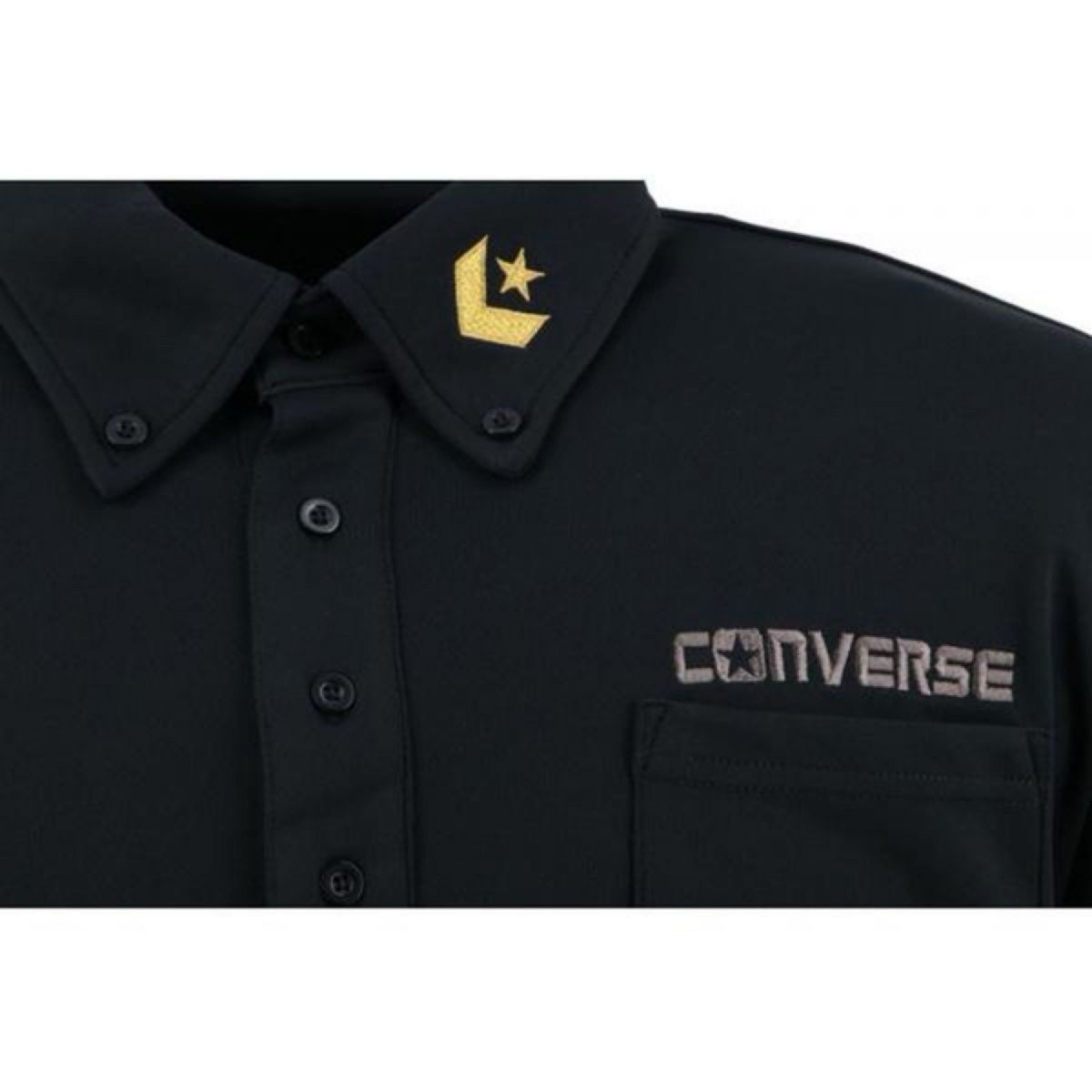 converse 最上級モデルゴールドシリーズ ボタンダウンポロシャツ　ブラック　Mサイズ　4,950円→2,980円