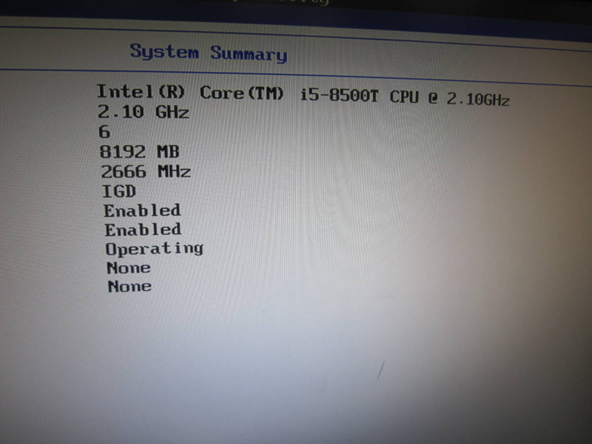 525★NEC MKM21C-3 Core i5-8500T SSD/無 メモリ/8GB　ドライブ搭載　小型　BIOS確認_画像2