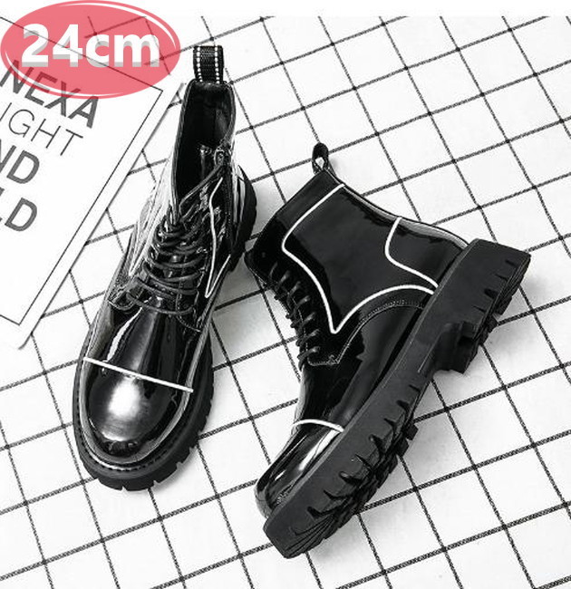 サイドジッパー付き メンズ ビジネス レザー シューズ ブラック 24.0㎝ 革靴 靴 カジュアル 屈曲性 通勤 軽量 インポート品【n142】