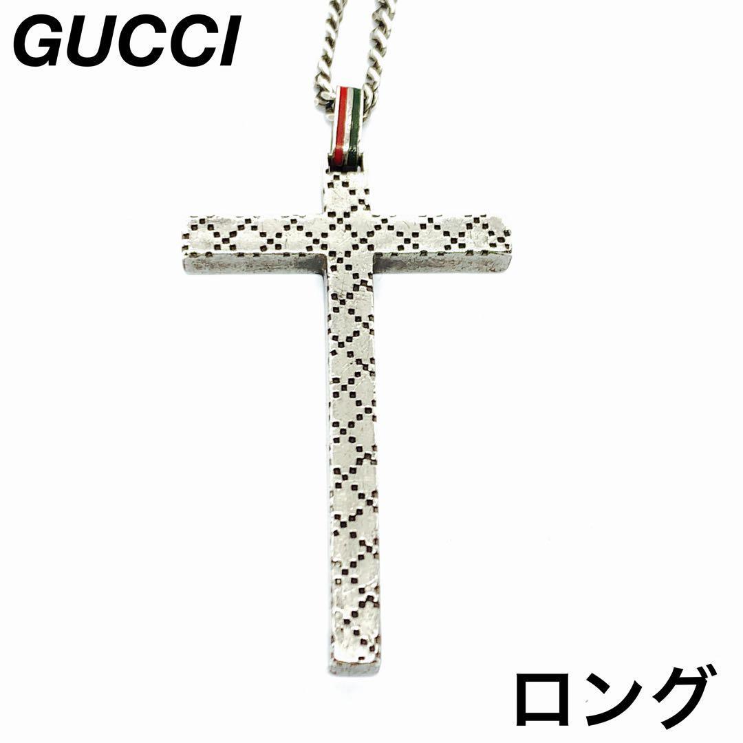 GUCCI 十字架 クロス ロング ネックレス #0294s11._画像1