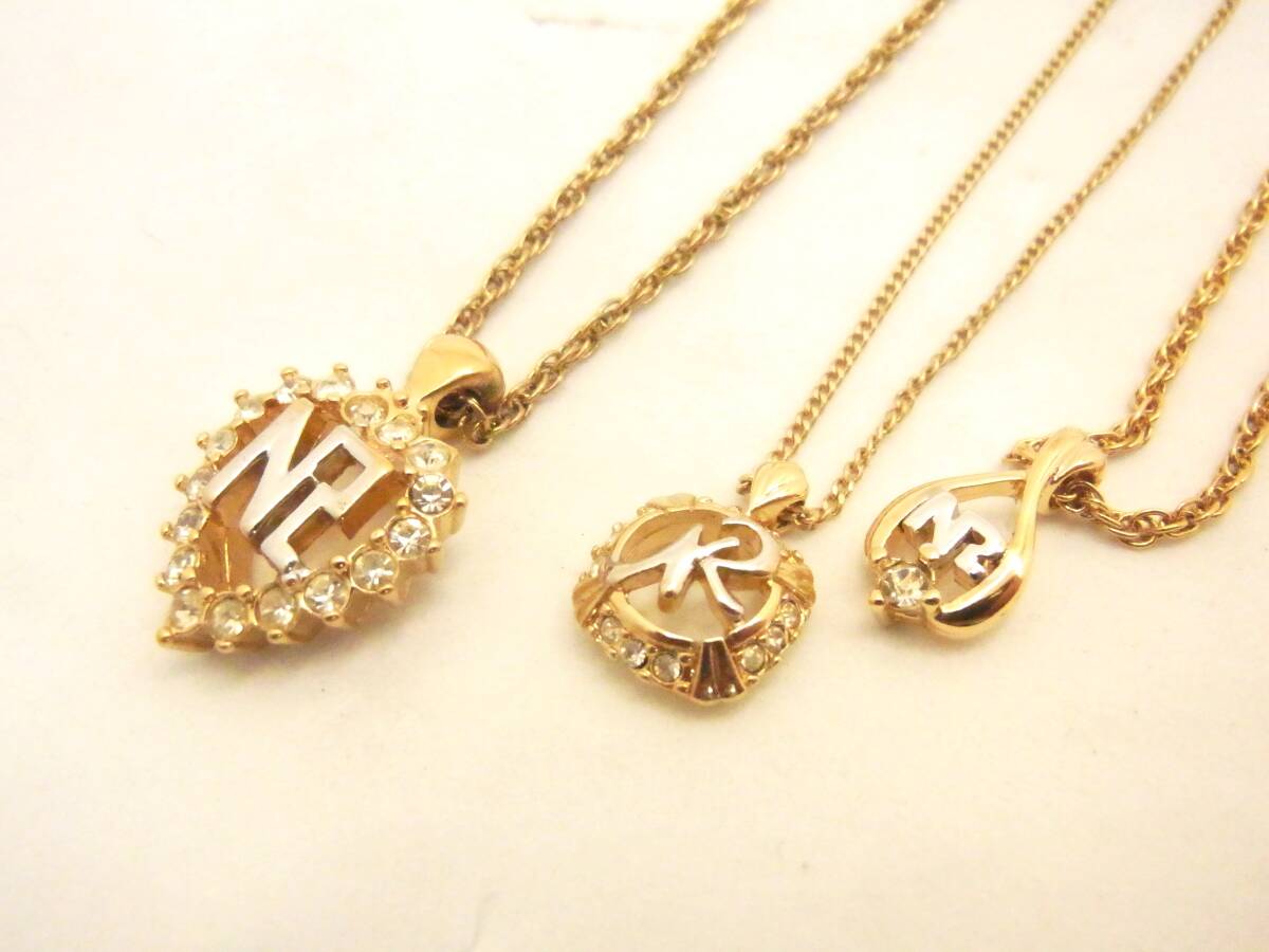 ■NINARICCI☆ニナリッチ☆ネックレス☆ラインストーン☆3点まとめて☆レディース☆アクセサリー☆管22462021_画像1