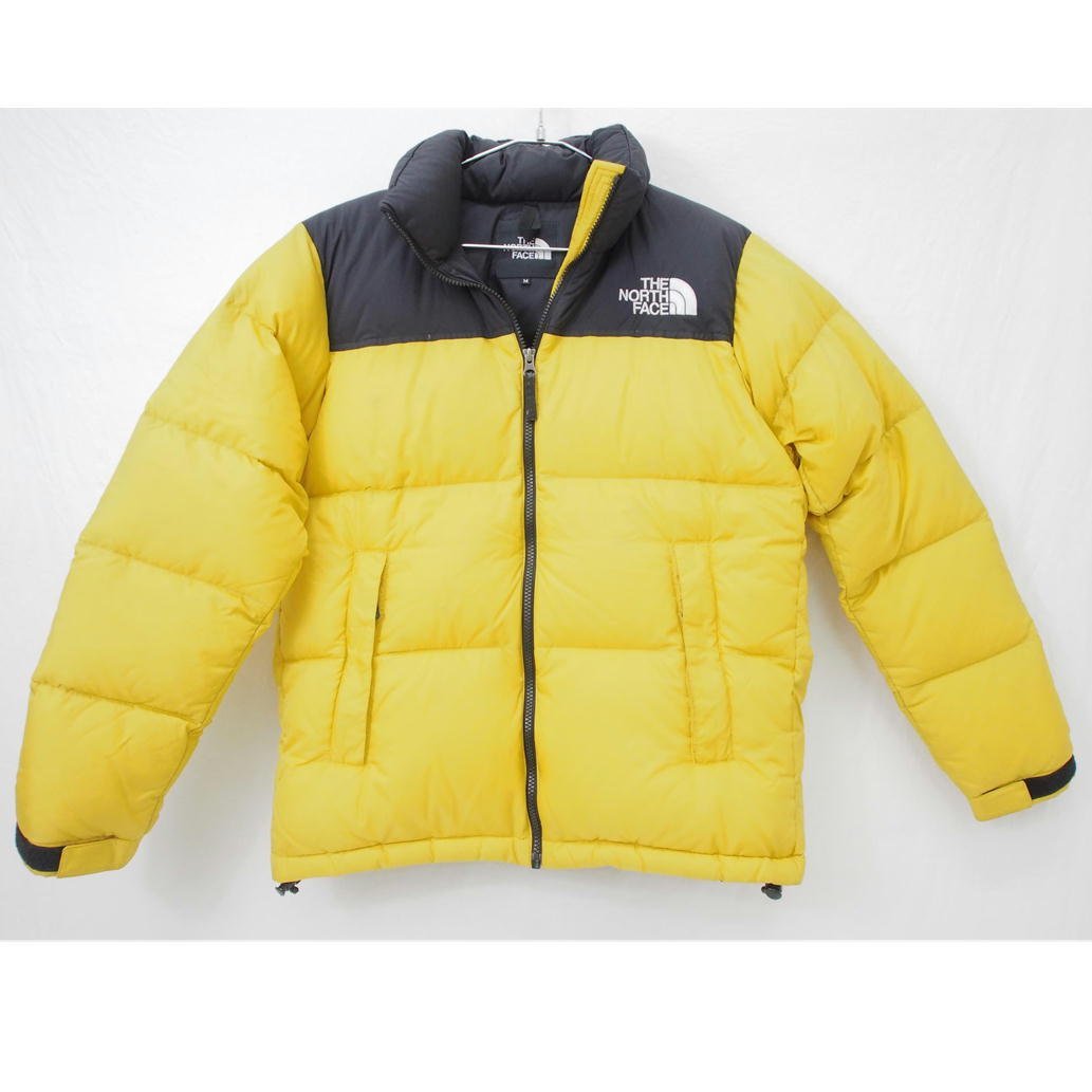 1円【良品】THE NORTH FACE ノースフェイス/ヌプシジャケット イエロー/メンズMサイズ/ND91841/78_画像1