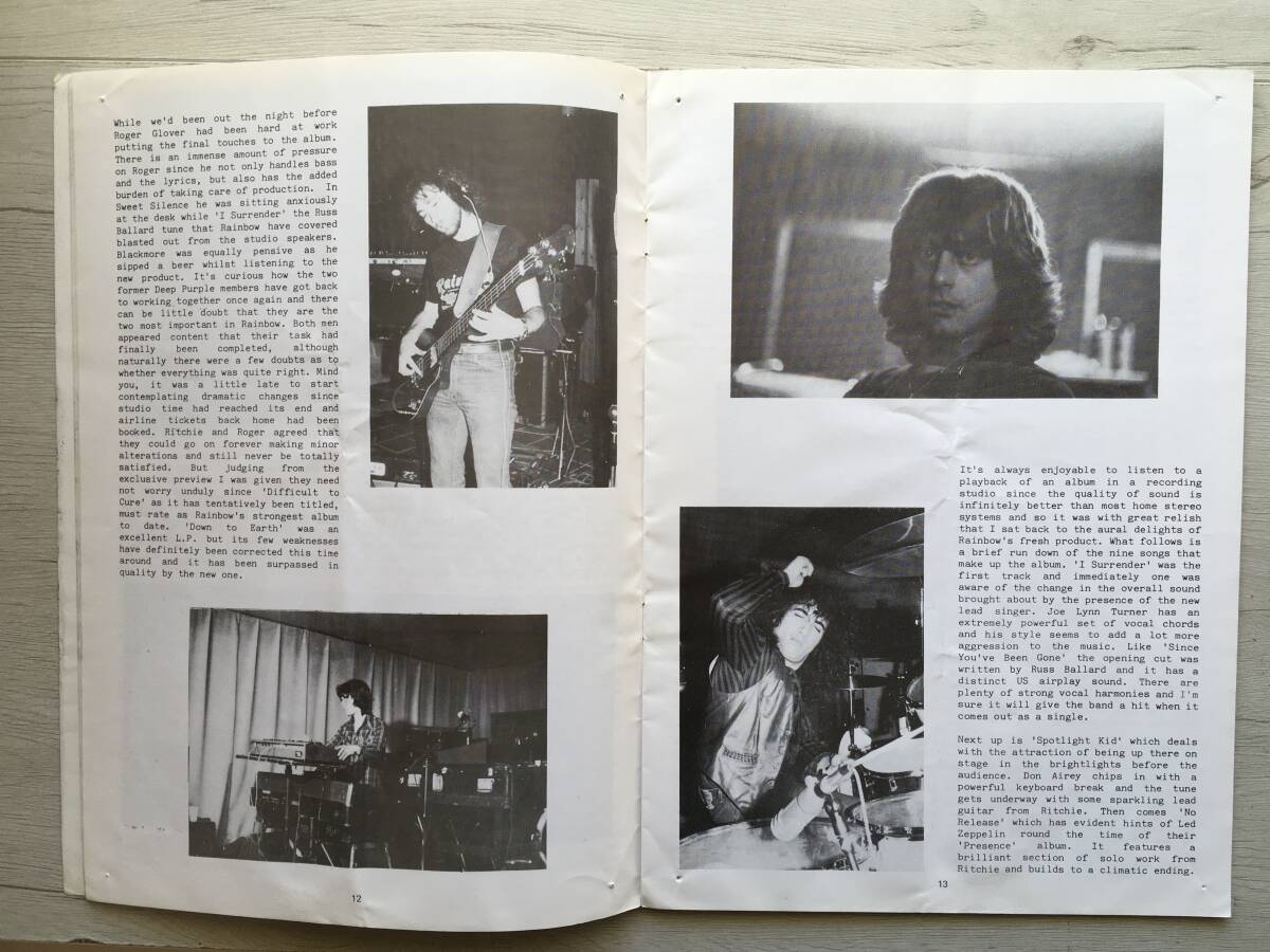 RAINBOW FANZINE UK製　リッチーインタビュー　レコーディング風景写真など_画像5