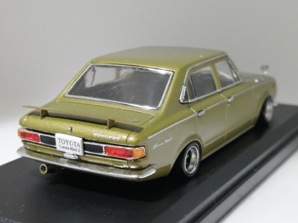 1/43 ノレブ Toyota Corona MarkⅡ (1968) 改 アルミ 深リム ローダウン 改造 コロナマークⅡ チン・リアスポ カスタム 国産名車アシェット_画像6
