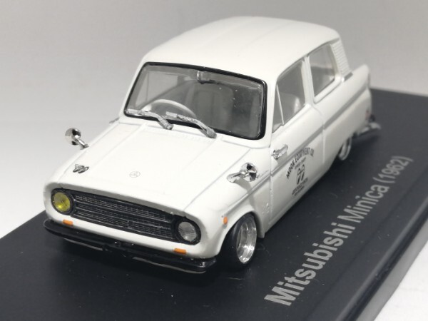 1/43 ノレブ Mitsubishi Minica (1962）改 アルミ 深リム ローダウン 改造 ミニカ デカール ロンシャン カスタム 国産名車 アシェット_画像5