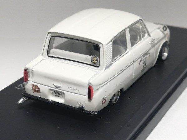 1/43 ノレブ Mitsubishi Minica (1962）改 アルミ 深リム ローダウン 改造 ミニカ デカール ロンシャン カスタム 国産名車 アシェット_画像6