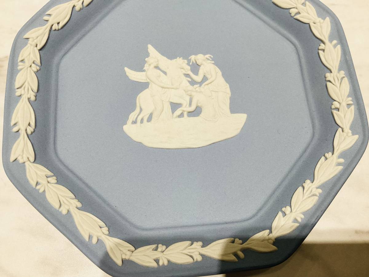 A1199 WEDGWOOD ウェッジウッド SARA’S GARDEN/ソーサー WHT ON BLUE BOXED TRAY OCTAGONAL 開封済み みしようひん 2点セット_画像5