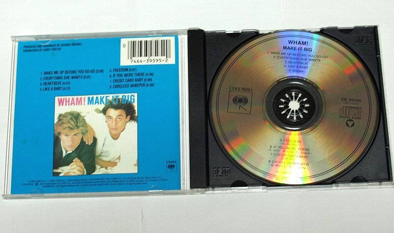 Wham! / MAKE IT BIG ワム! CD アルバム　ケアレス・ウィスパー フリーダム ウキウキ・ウェイク・ミー・アップ _盤面 キズあり