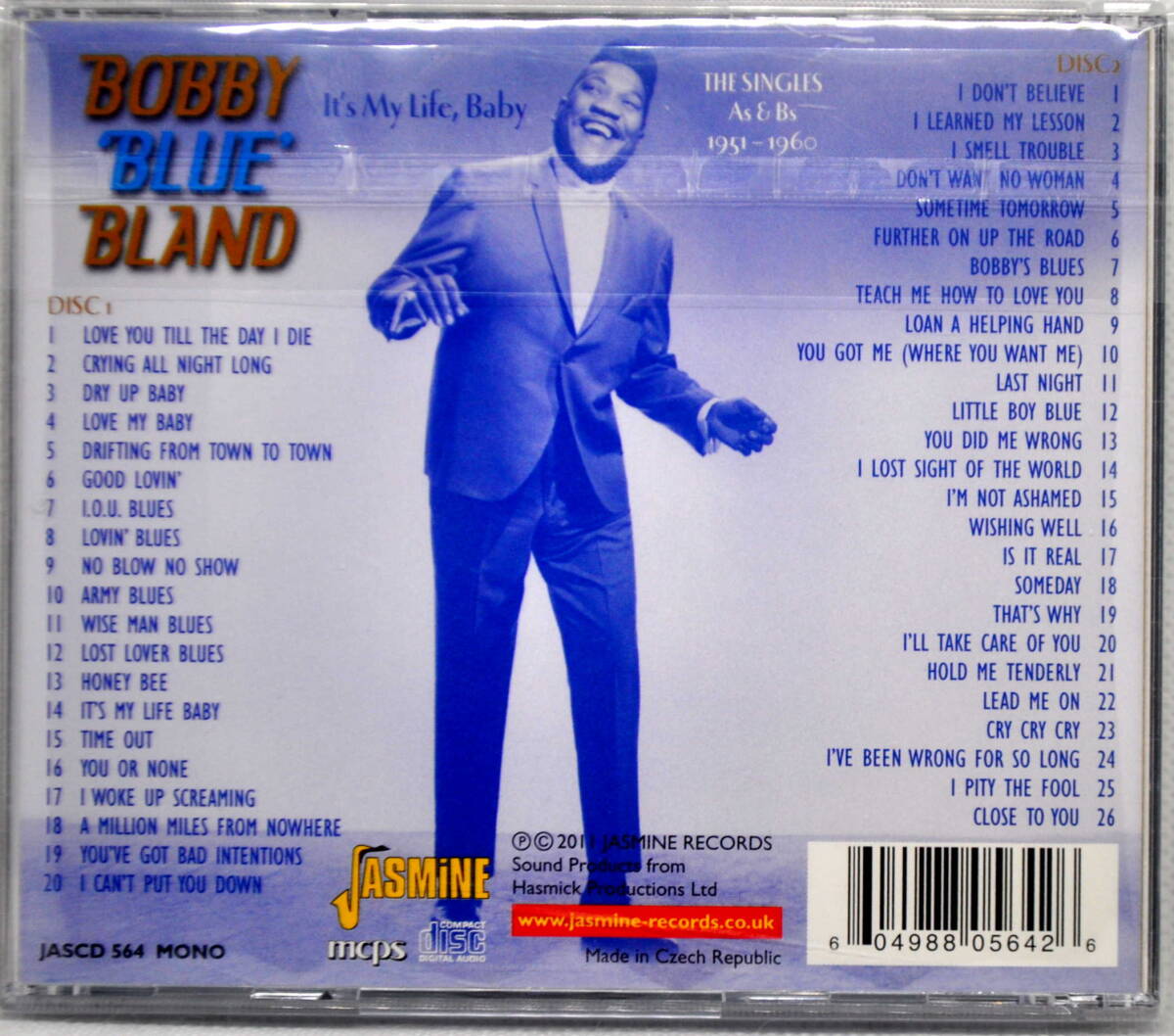BOBBY ”BLUE" BLAND　ボビー・ブルー・ブランド　／　IT'S MY LIFE， BABY　2枚組　CD_画像2