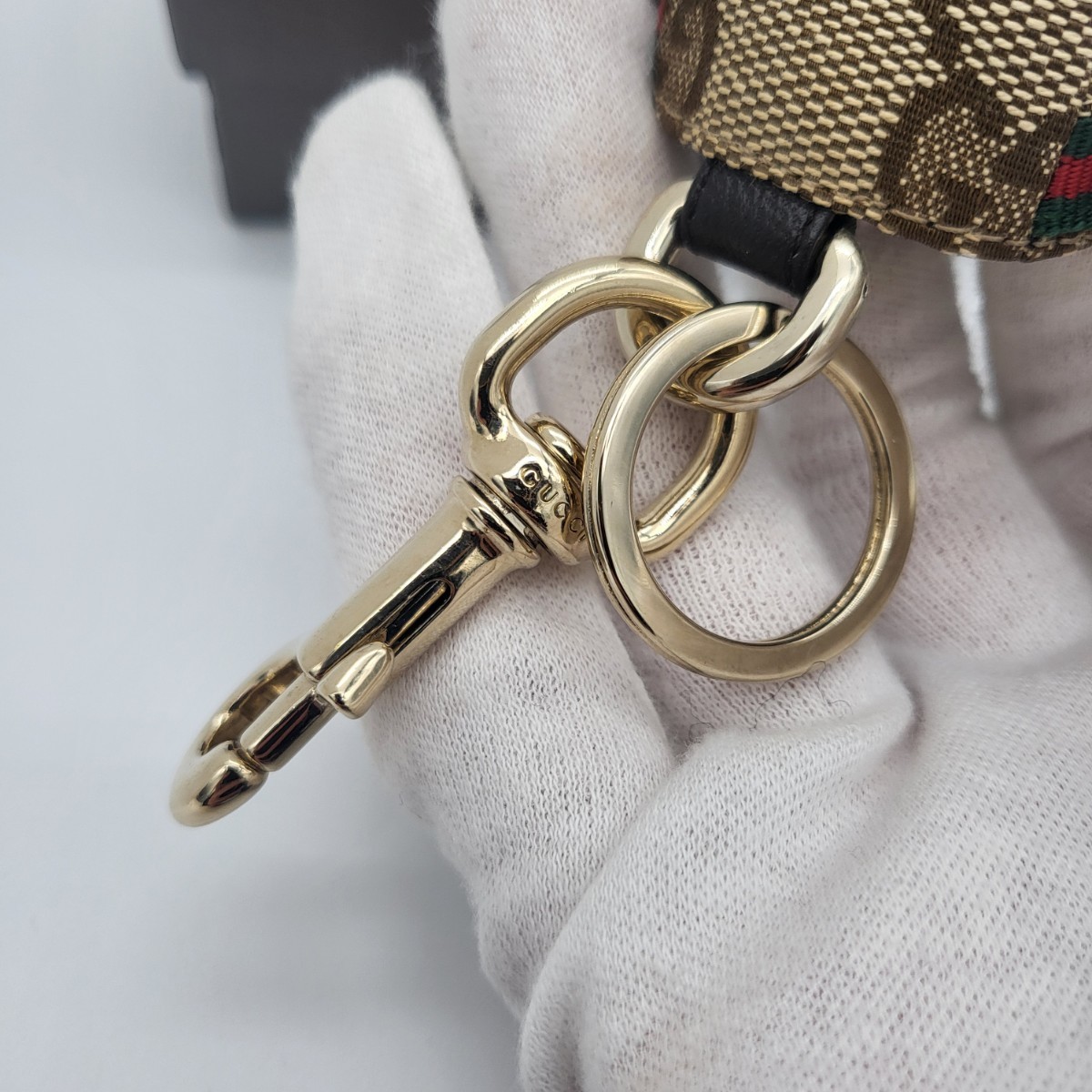箱付き 未使用に近い GUCCI グッチ キーリング キーホルダー GG 箱付き 未使用に近い GUCCI グッチ キーリング キーホルダー GG