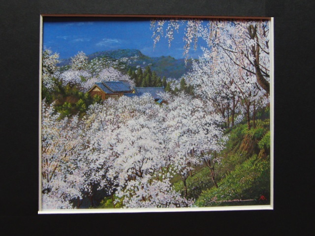 . average . temperature,[ Yoshino ..], rare frame for book of paintings in print .., beautiful goods, new goods frame attaching, interior, spring, Sakura 