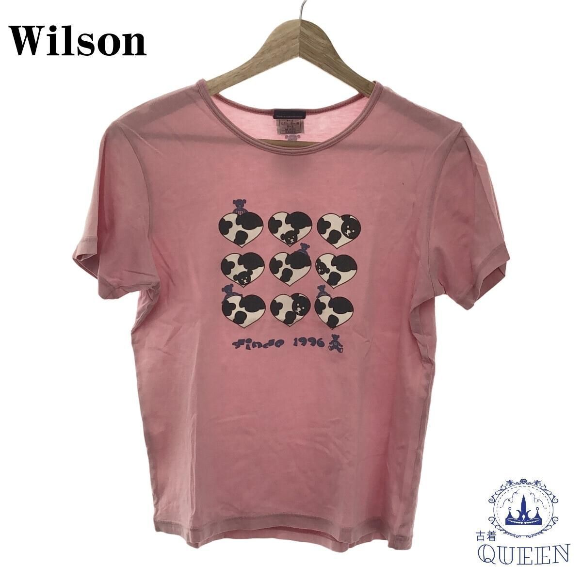 【訳アリ】 Wilson ウィルソン Tシャツ 半袖 レディース ピンク M 901-2228 送料無料 古着_画像1