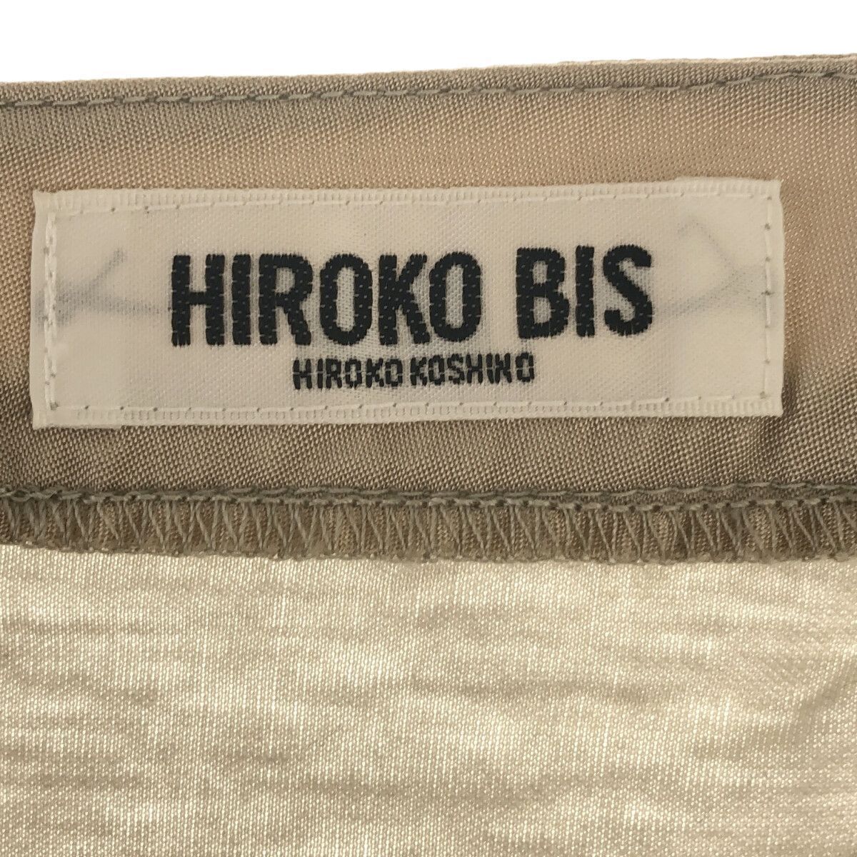 ☆美品☆ HIROKO BIS ヒロコビス トップス カットソー 半袖 レディース カーキ 9 901-2149 送料無料 古着_画像4