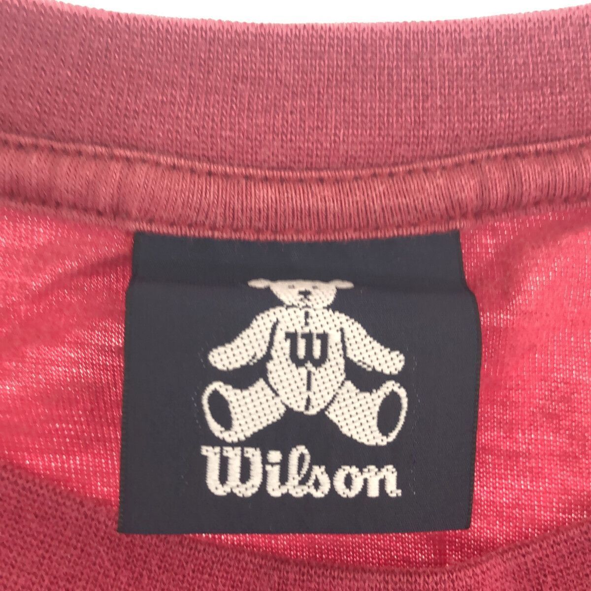 【訳アリ】 Wilson ウィルソン Tシャツ 半袖 レディース レッド M 901-2873 送料無料 古着_画像4