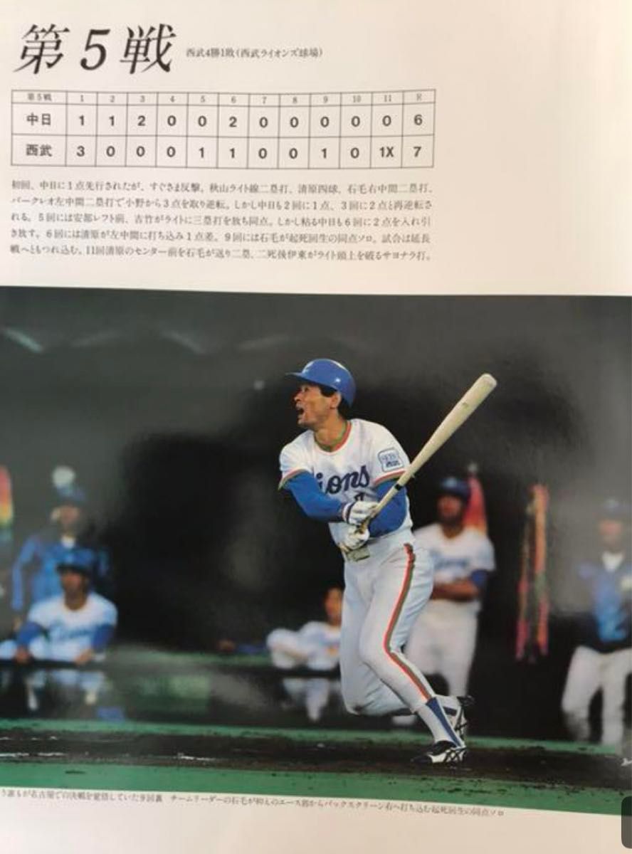 西武ライオンズ 「マニア必見」1988優勝記念写真集