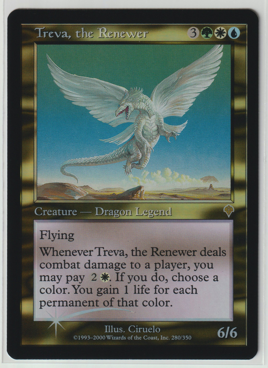 Magic:The Gathering/INV 復活させるものトリーヴァ Treva, the Renewer/英1 FOIL_画像1