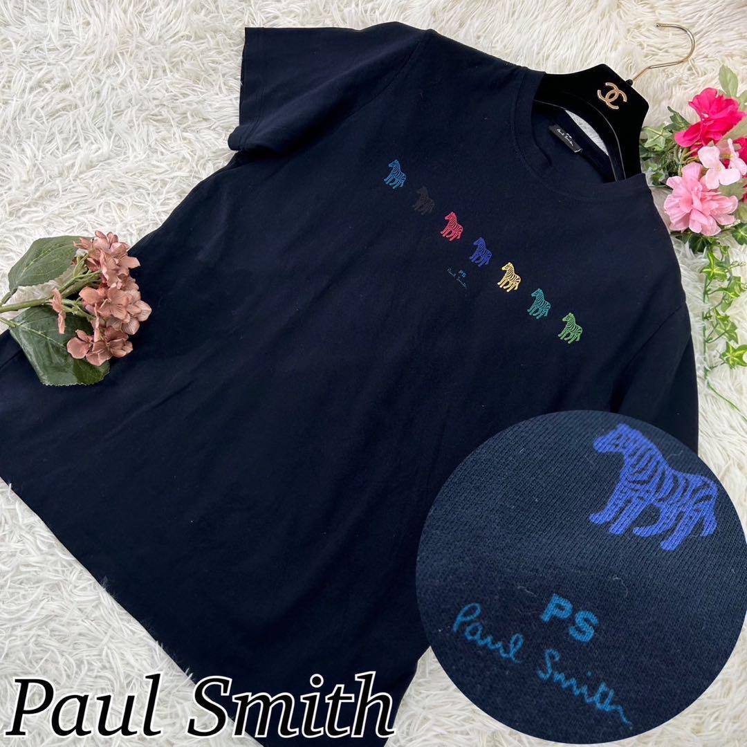 ポールスミス メンズ XLサイズ 大きいサイズ 半袖 Tシャツ カットソー 黒