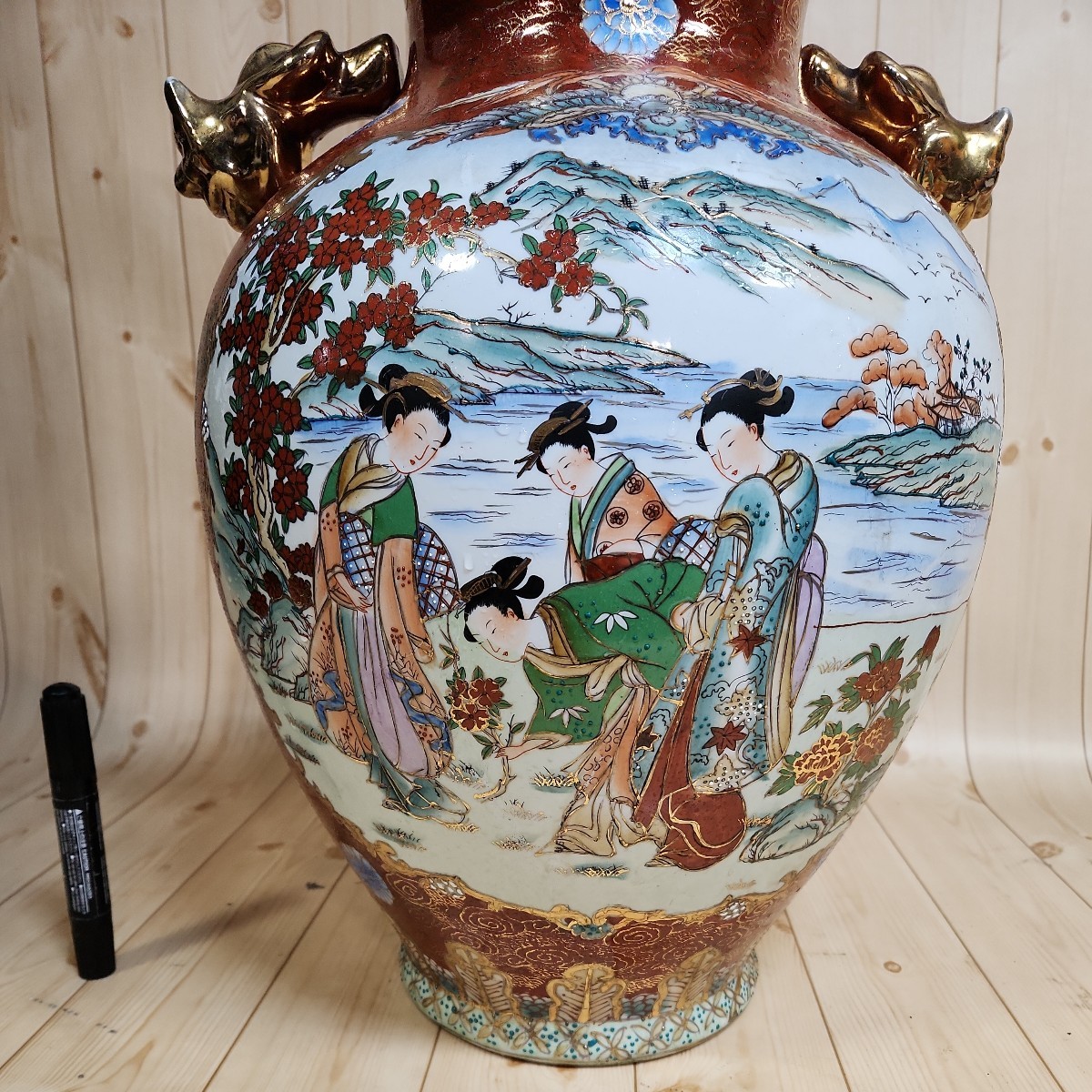 大型花瓶 花器 壺 花入れ 陶器製_画像3