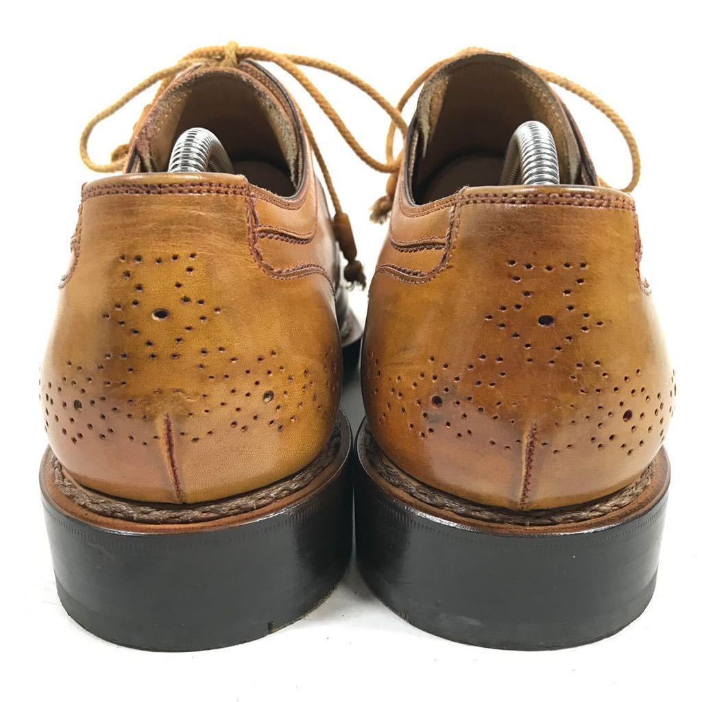 【ステファノブランキーニ】本物 STEFANO BRANCHINI 靴 27.5cm 茶 ビジネスシューズ 外羽根式 本革 レザー 男性用 メンズ イタリア製 9の画像3