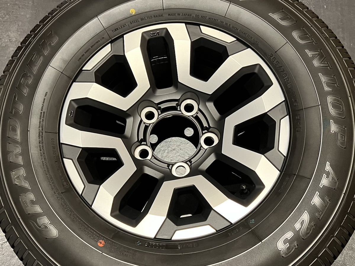 新車外し品！！ TOYOTA 新型ランクル70 純正ホイール+ DUNLOP GRANDTREK AT23 265/70R16 4本セット_画像5