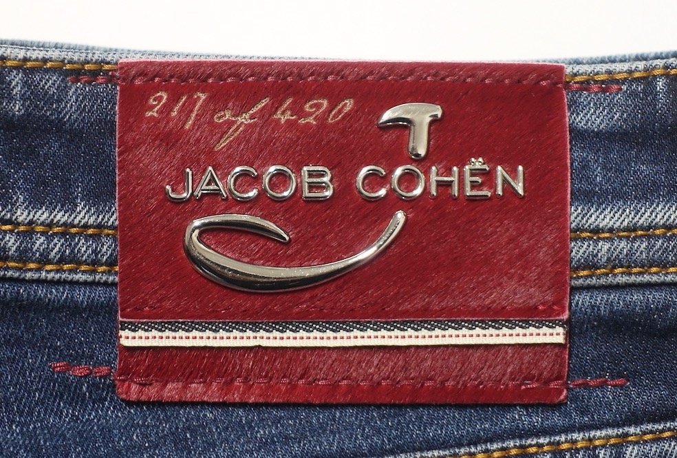 香水付 定価9.1万 新品未使用 JACOB COHEN ヤコブコーエン セルビッチ デニムパンツ J622 LIMITED ジーンズ インディゴブルー メンズ 31の画像4