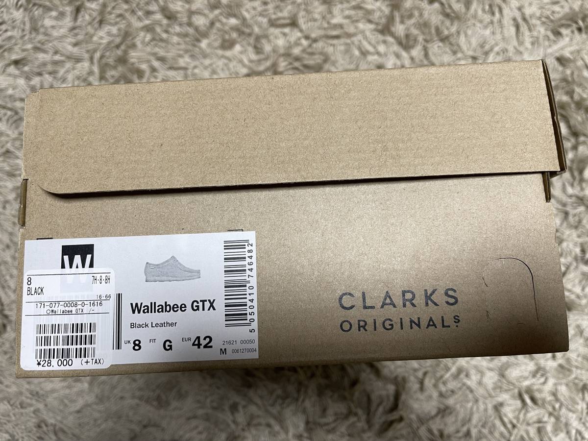 新品 Clarks クラークス Wallabee GTX ワラビー ゴアテックス GORE-TEX 黒 ブラック UK8 EUR42_画像3