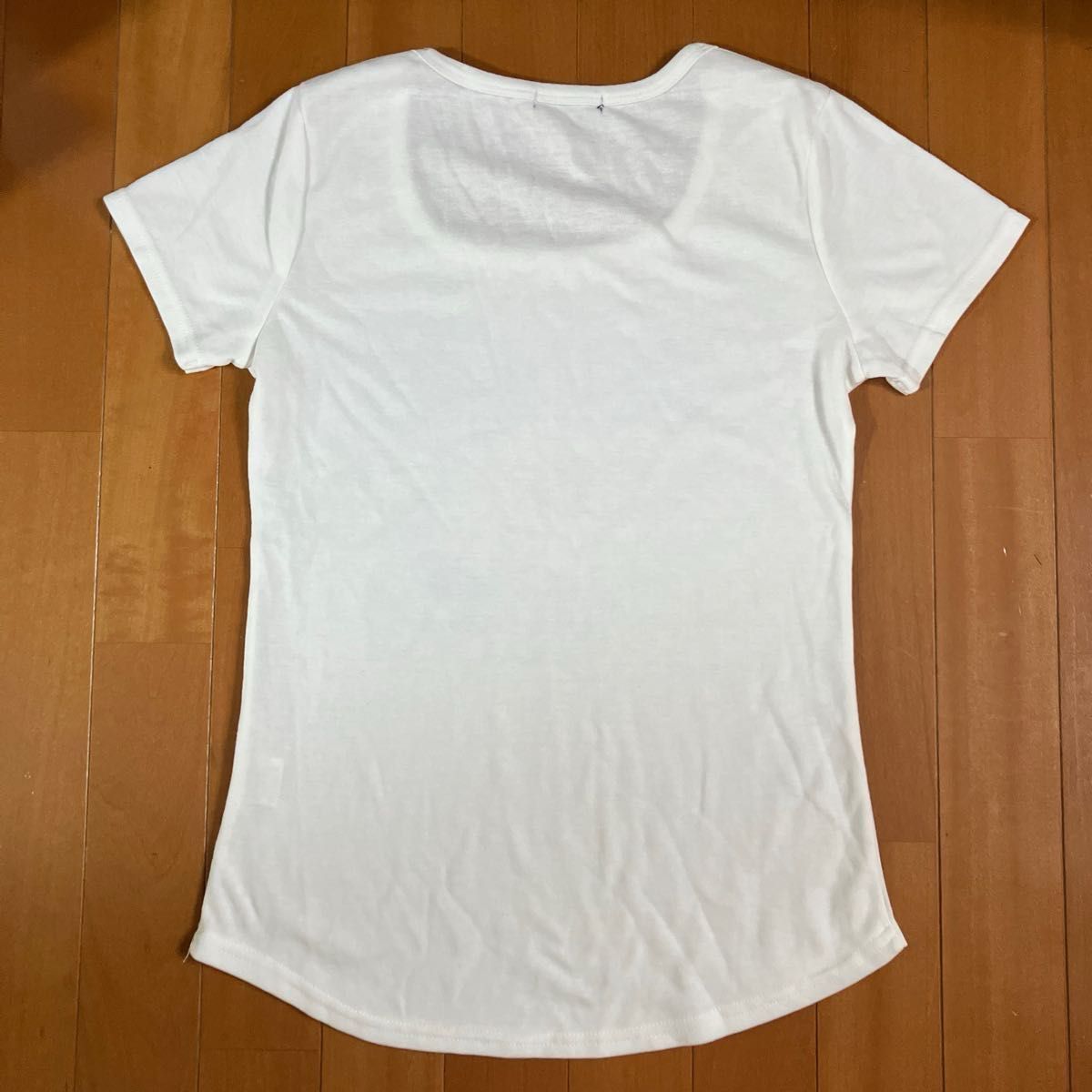 【未使用に近い】UネックホワイトTシャツ　半袖