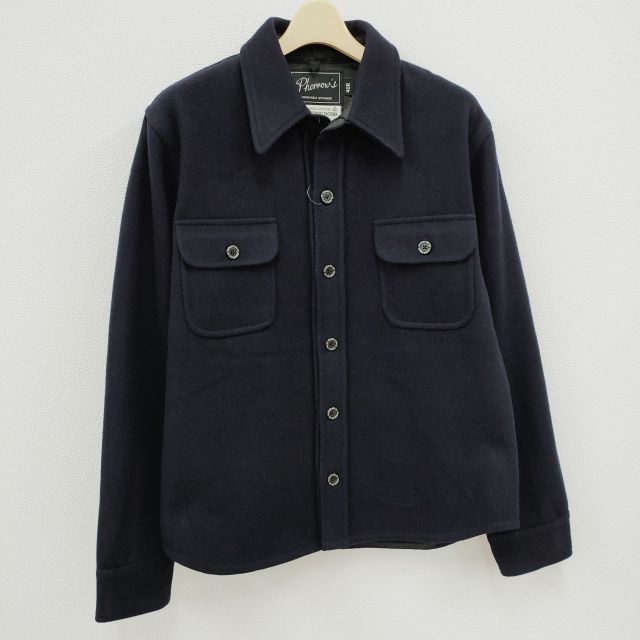 Pherrow's CPO シャツジャケット NAVAL ウールシャツ サイズ40R ネイビー フェローズ 4-0209T F95367_画像1
