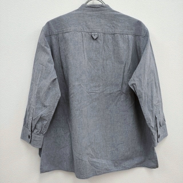 MHL. 595-0153507 DRY COTTON CHAMBRAY(MHL SHOP限定) プルオーバー 長袖シャツ ブルーグレー エムエイチエル 4-0213M 223122_画像2