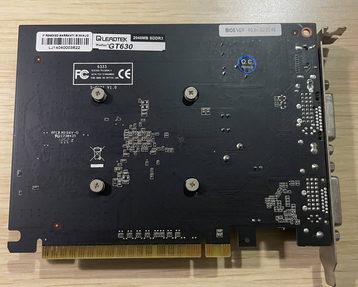 【中古】WinFast GT630(GK208) SD3 2048MB Passive 1Slot 1600 / LEADTEK (リードテック)_画像3