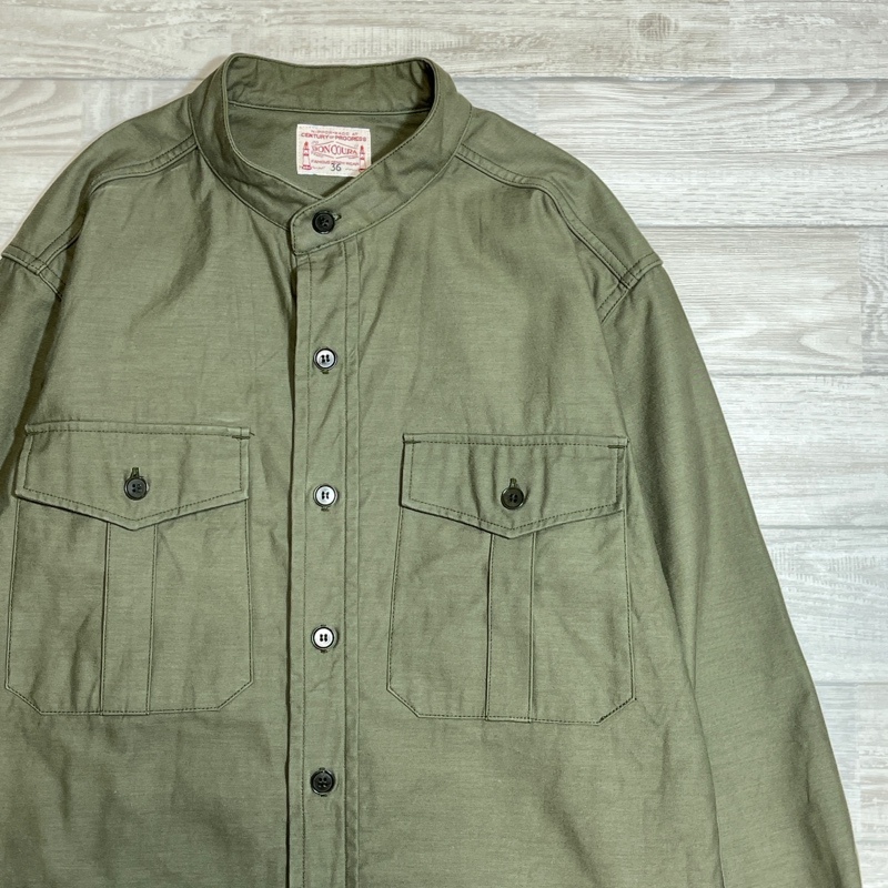 BONCOURA/ボンクラ/ARIZONA HIGHWAY別注/CPO Bandcollar Shirt Backsatin/アリゾナハイウェイ別注/CPOバンドカラーシャツ/バックサテン_画像4