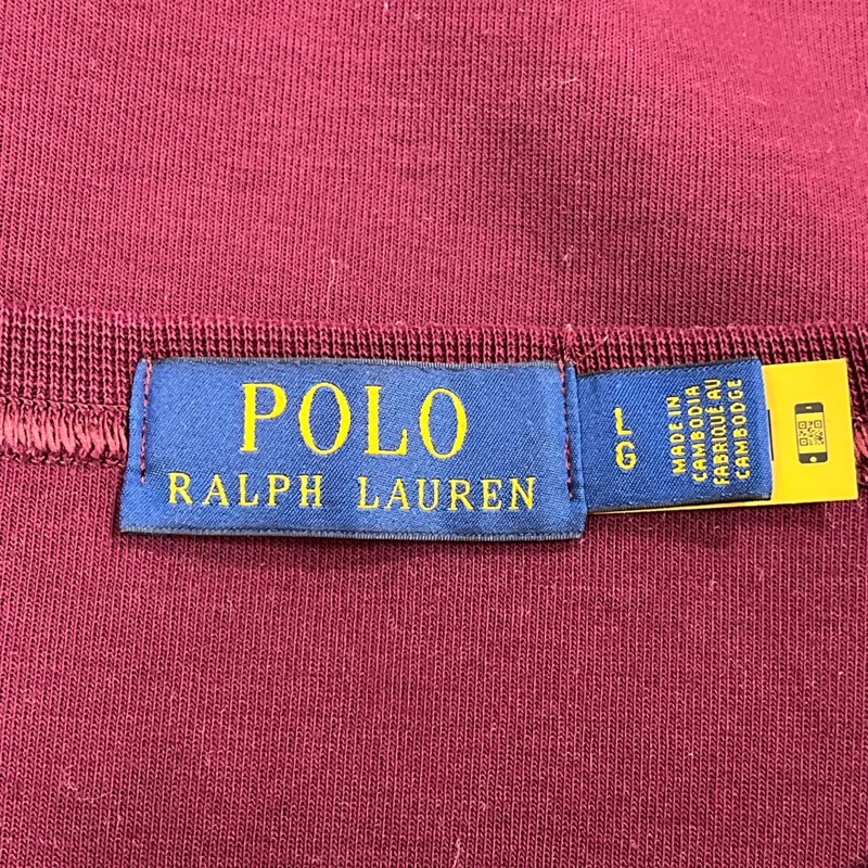 POLO by Ralph Lauren/ Polo bai Ralph Lauren /. one отметка / Polo плеер вышивка /V знак приспособление / вырез лодочкой спортивная фуфайка /L размер 