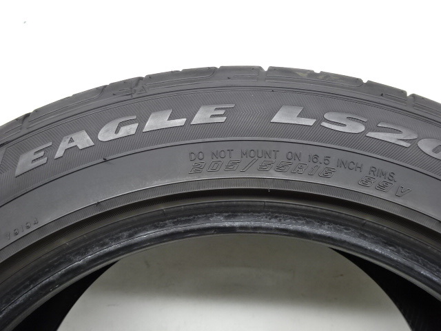 Y-070(送料無料/代引きOK)ランクE 中古 バリ溝 格安 205/55R16 GOODYEAR EAGLE LS2000 HybridII 2021年 9分山 夏タイヤ 4本SETの画像8