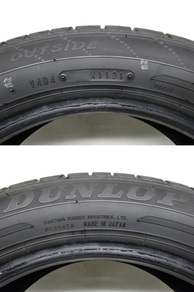 Y-117(送料無料/代引きOK)ランクE/D 中古 格安 185/55R15 DUNLOP ENASAVE EC204 2021年 7.5～9.5分山 夏タイヤ 4本SET_画像10